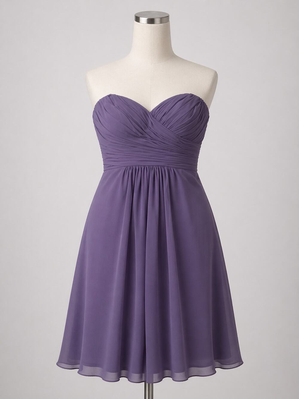 Bill Levkoff | Strapless Formal Dress Purple Fit & Flare 8
